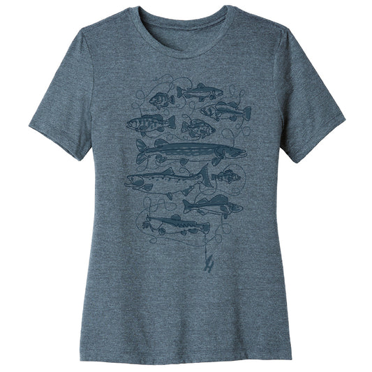 Fish on the Line - Women's Cut T-shirt
