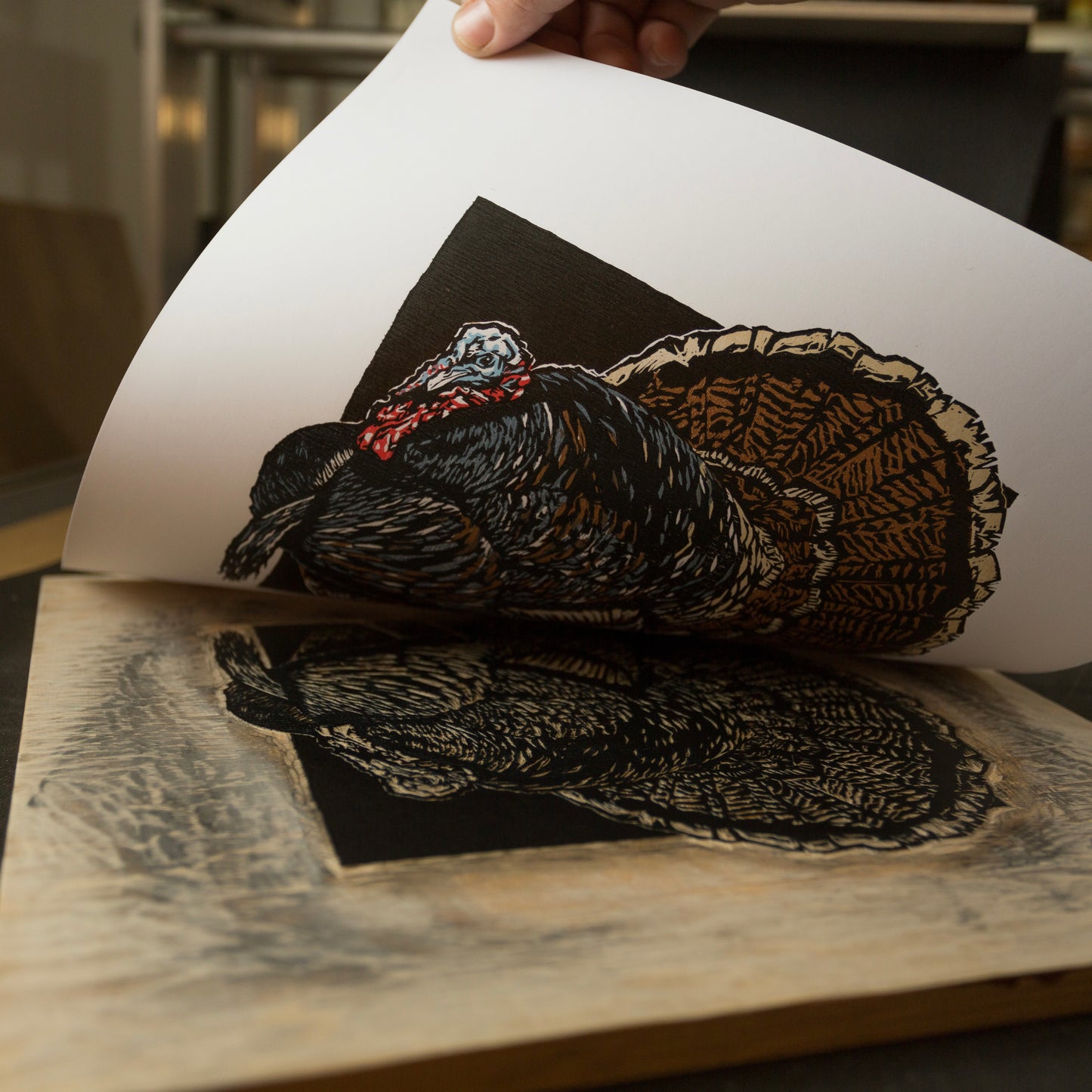 Snoods Before Broods - Original Woodcut Print