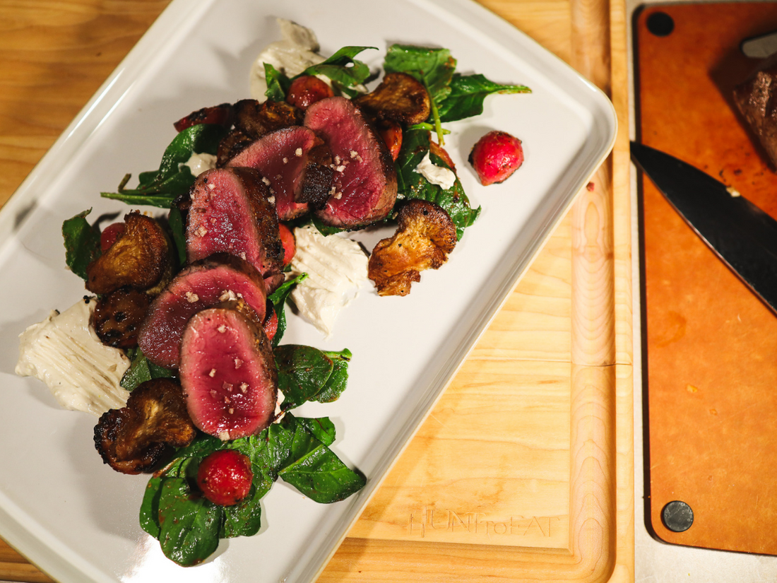 Spring Salad With Venison &  Roast Radishes