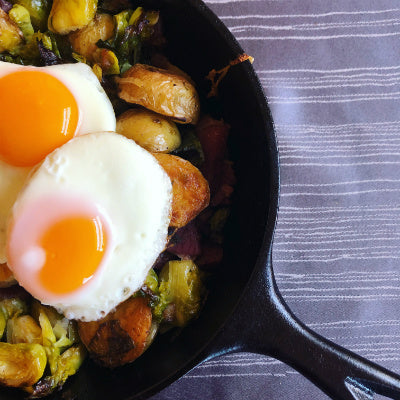 Corned Venison and Brussel Sprout Hash