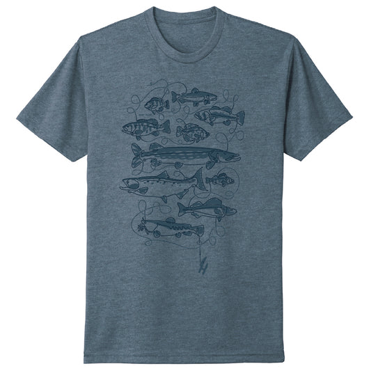 Fish on the Line - Men's/Unisex Cut T-shirt