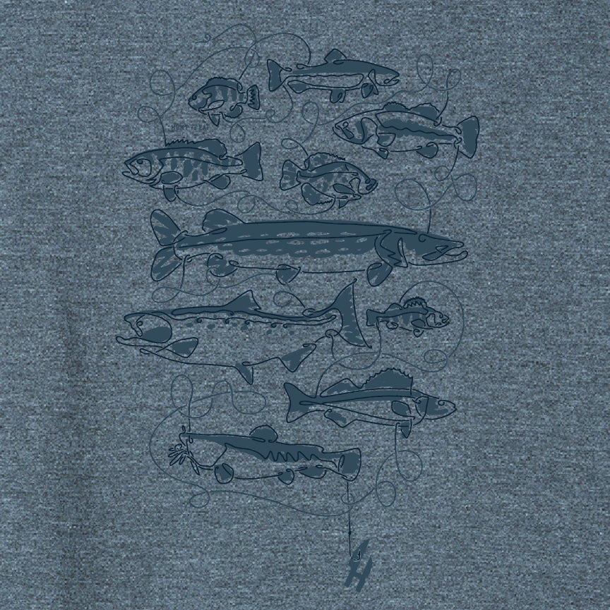 Fish on the Line - Women's Cut T-shirt